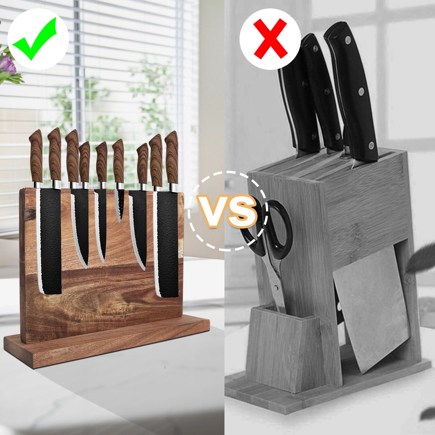 Resafy Magnetic Knife Block 12 X 10 inch
