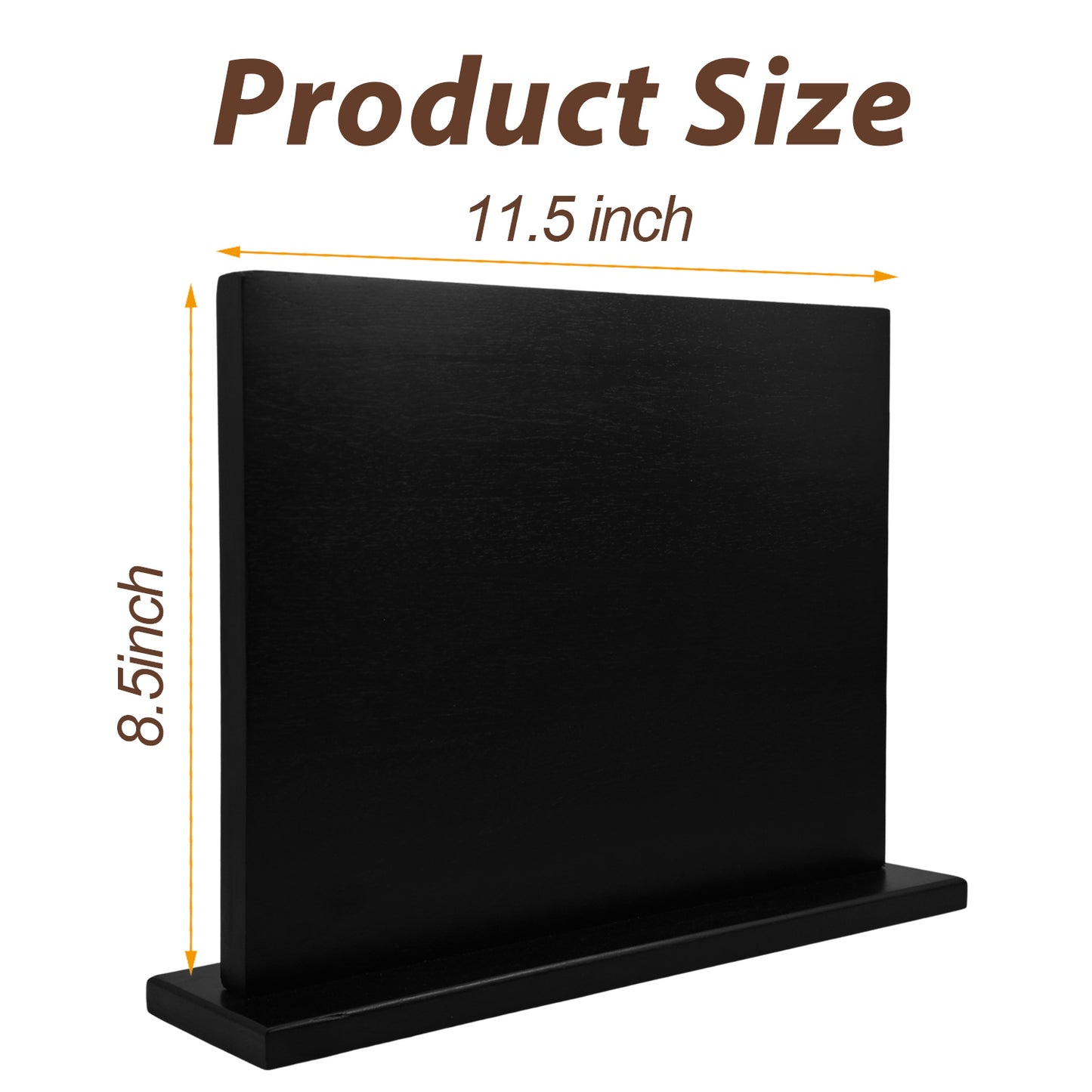 Resafy Black Acacia Wooden Double Sided Magnetic Knife Stand Knife Display Stand