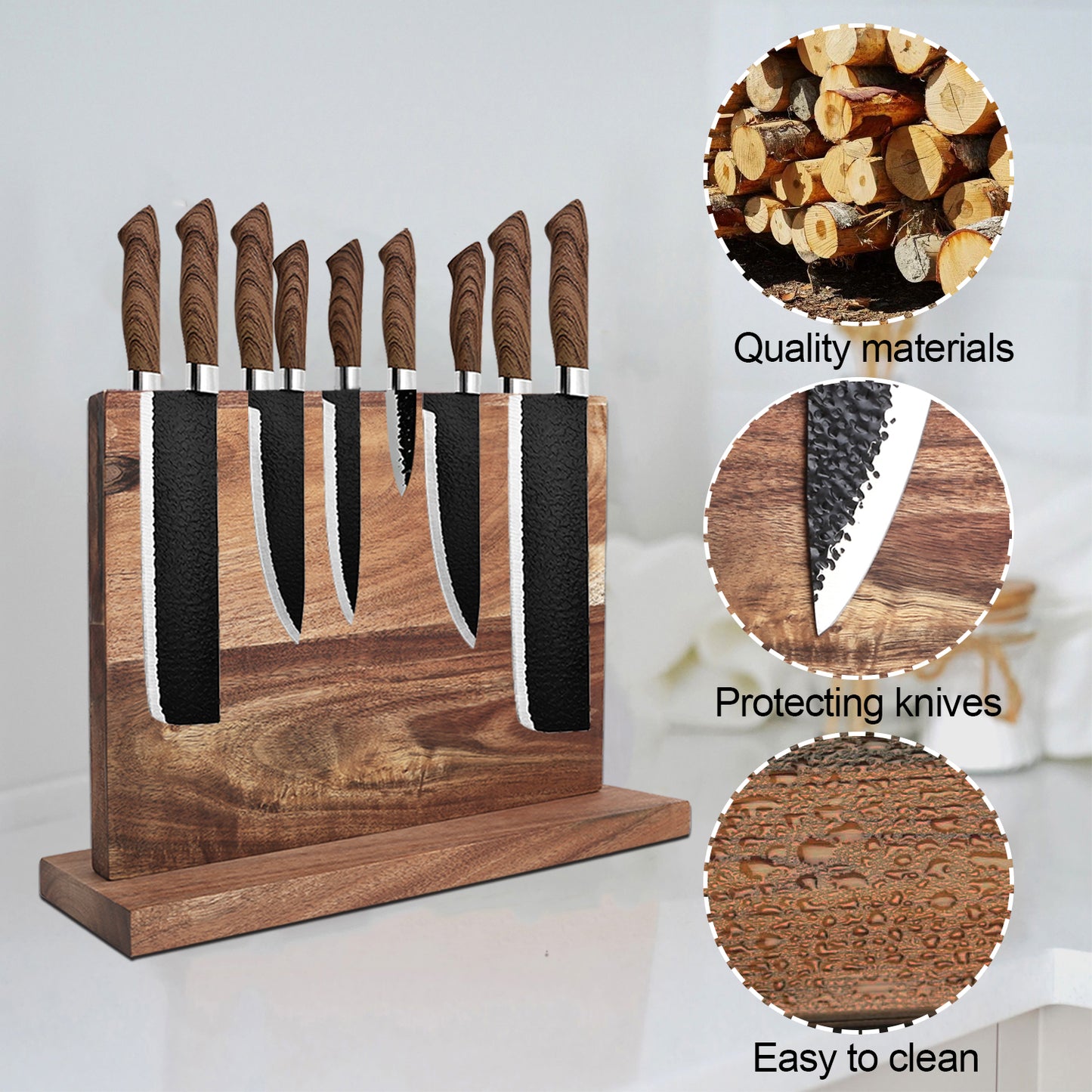 Resafy Magnetic Knife Block 12 X 10 inch
