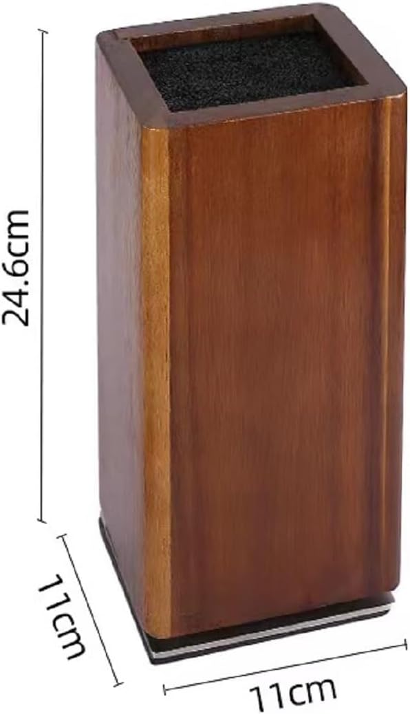 Resafy Magnetic Knife Wooden Block 360 Rotatable Knife Holder Rack