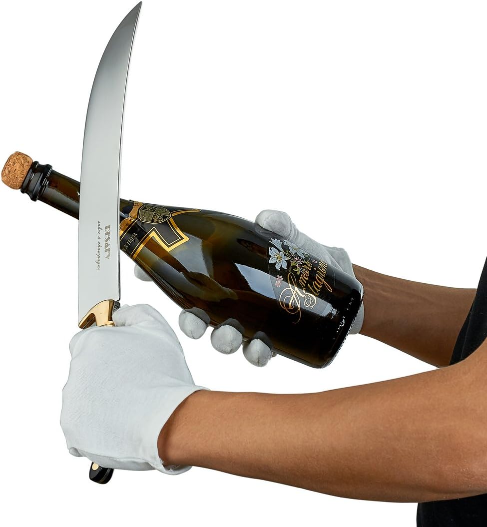 Resafy Champagne Saber With Wooden Box Blue