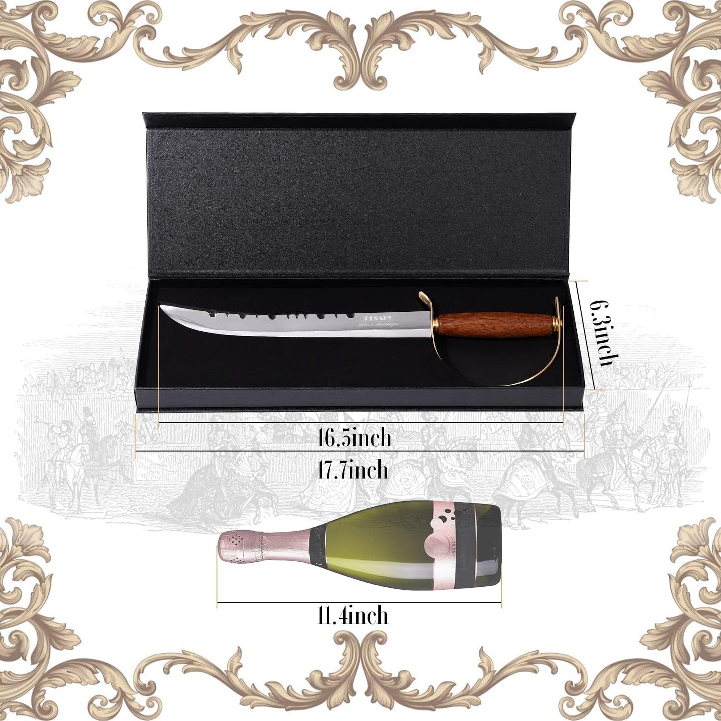 Resafy Champagne Saber Sparkling Wine Opener With Gift Box C4