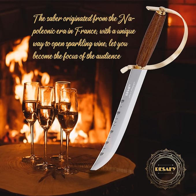 Resafy Champagne Saber Sparkling Wine Opener With Gift Box C4
