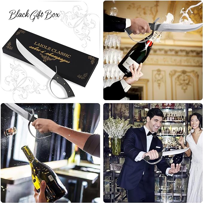 Resafy Champagne Saber Sparkling Wine Opener With Gift Box C3
