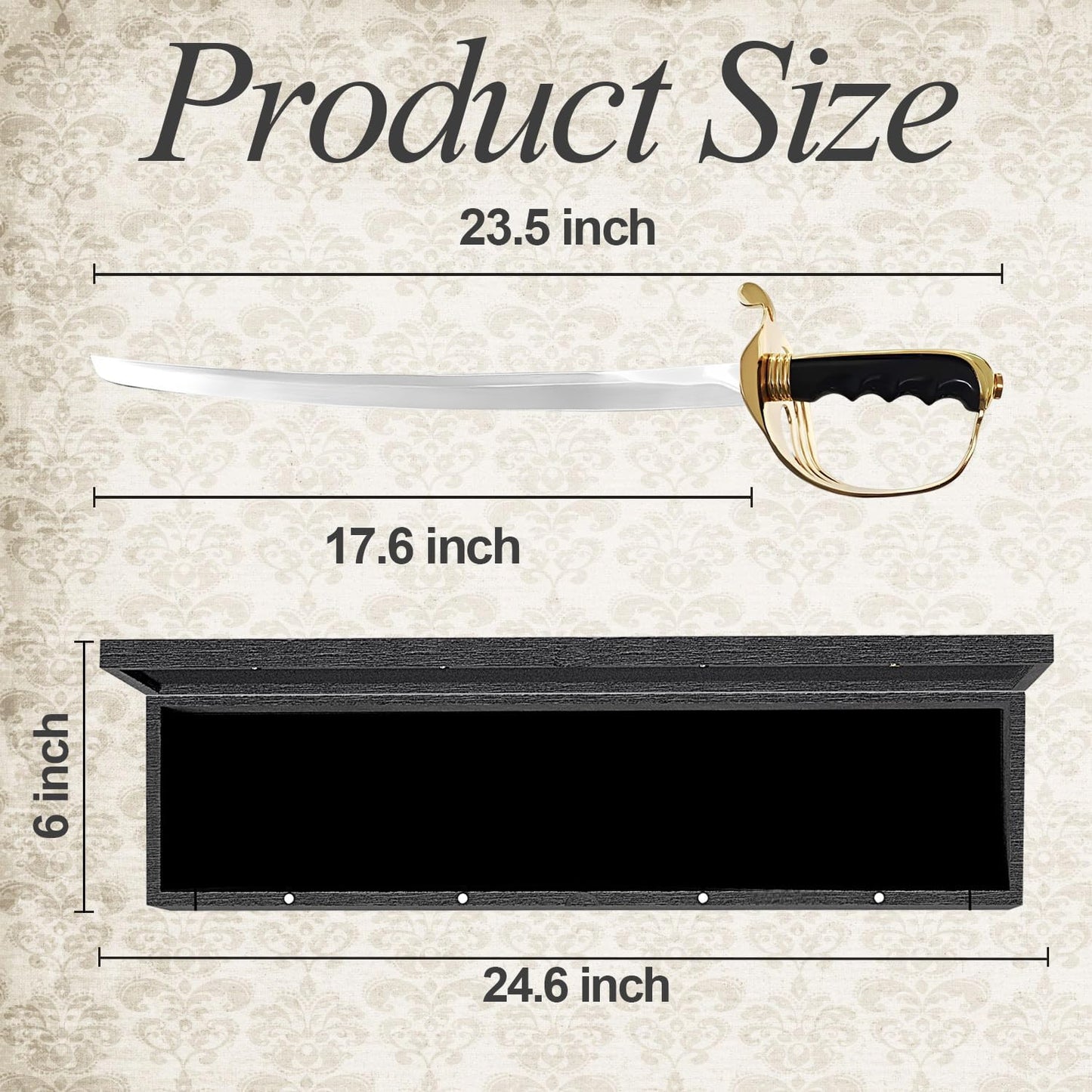 Resafy Champagne Saber with Golden Handle With Wooden Gift Case G4