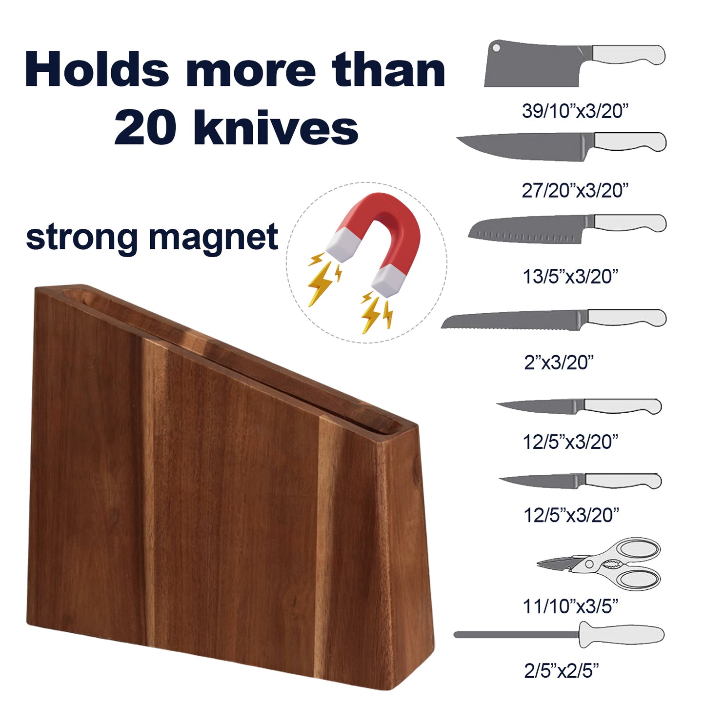 Resafy Magnetic Knife Holder Dual Sided