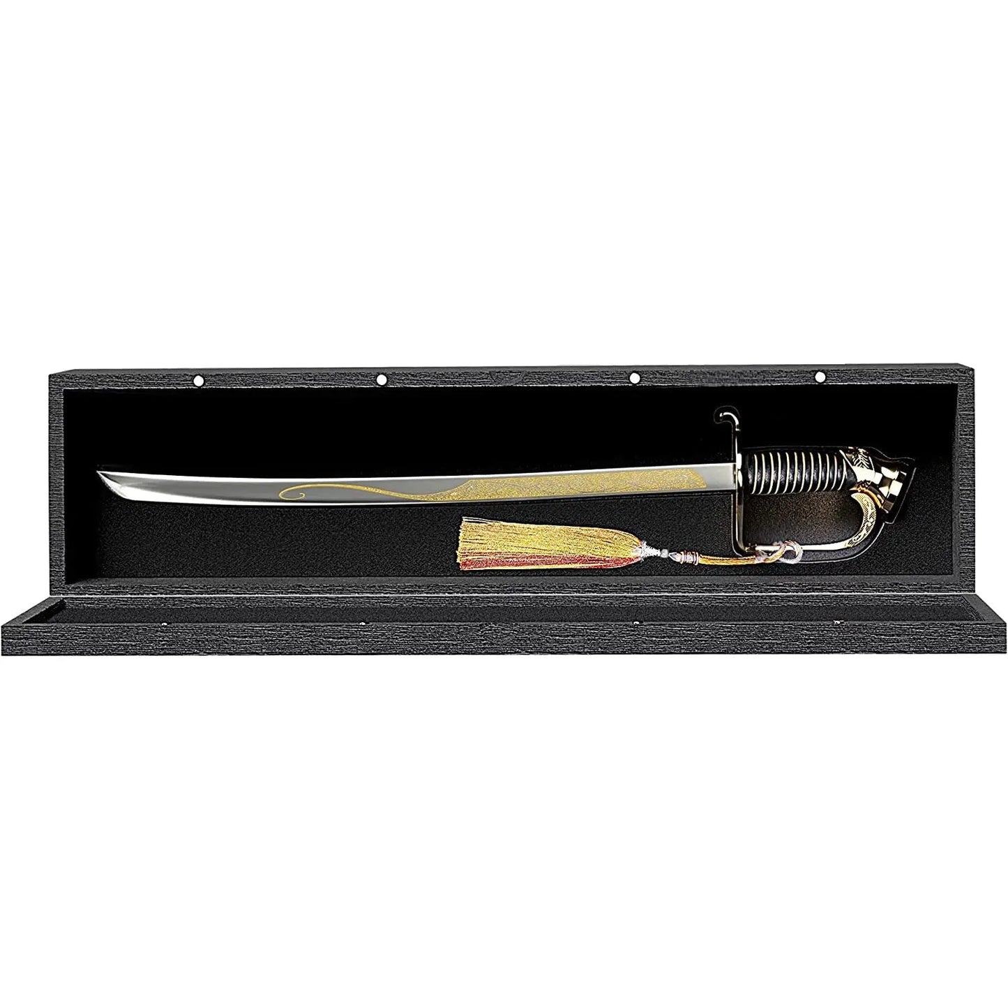 Resafy Champagne Saber with Golden Handle With Wooden Gift Case G2