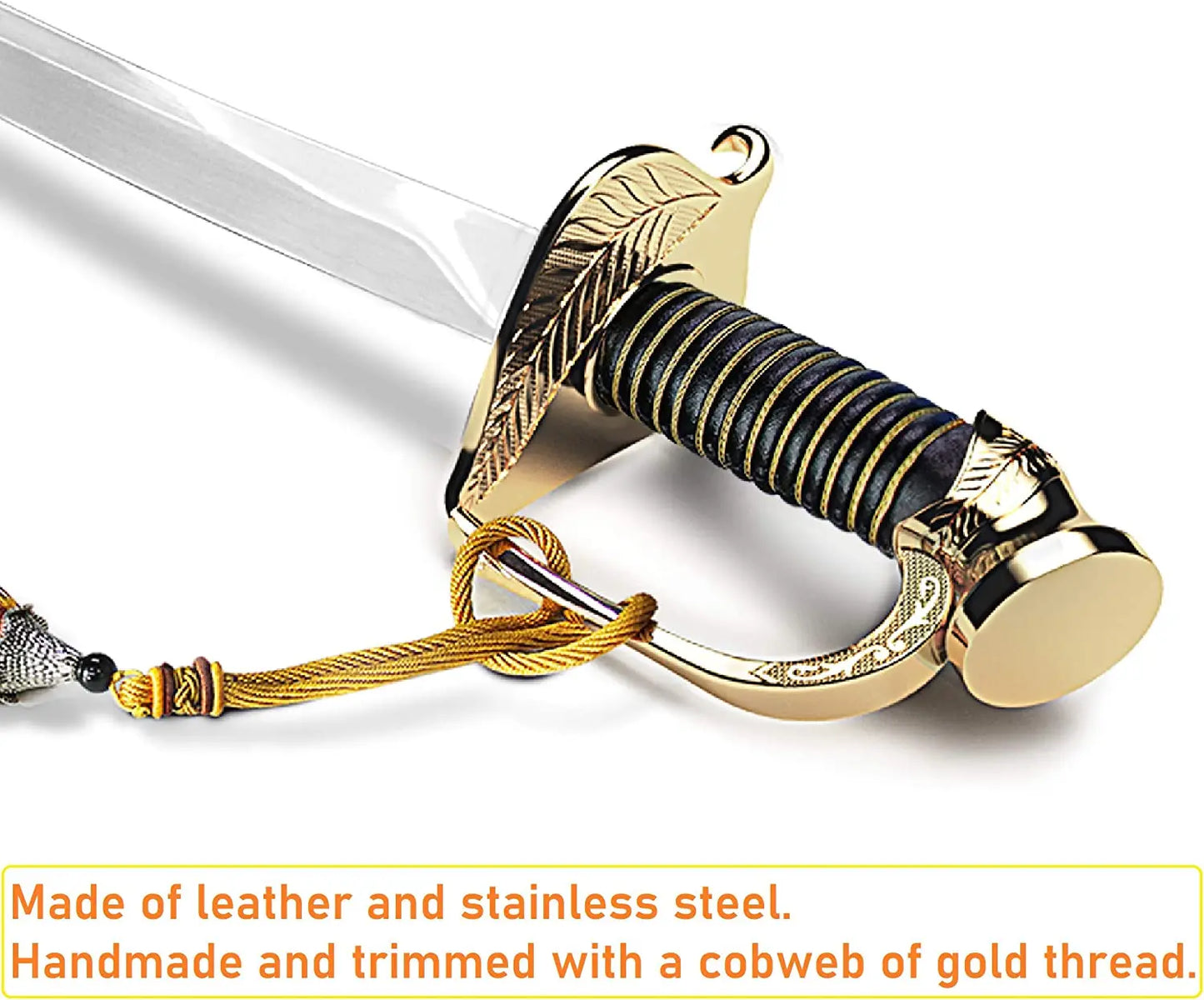 Resafy Champagne Saber with Golden Handle With Wooden Gift Case G1