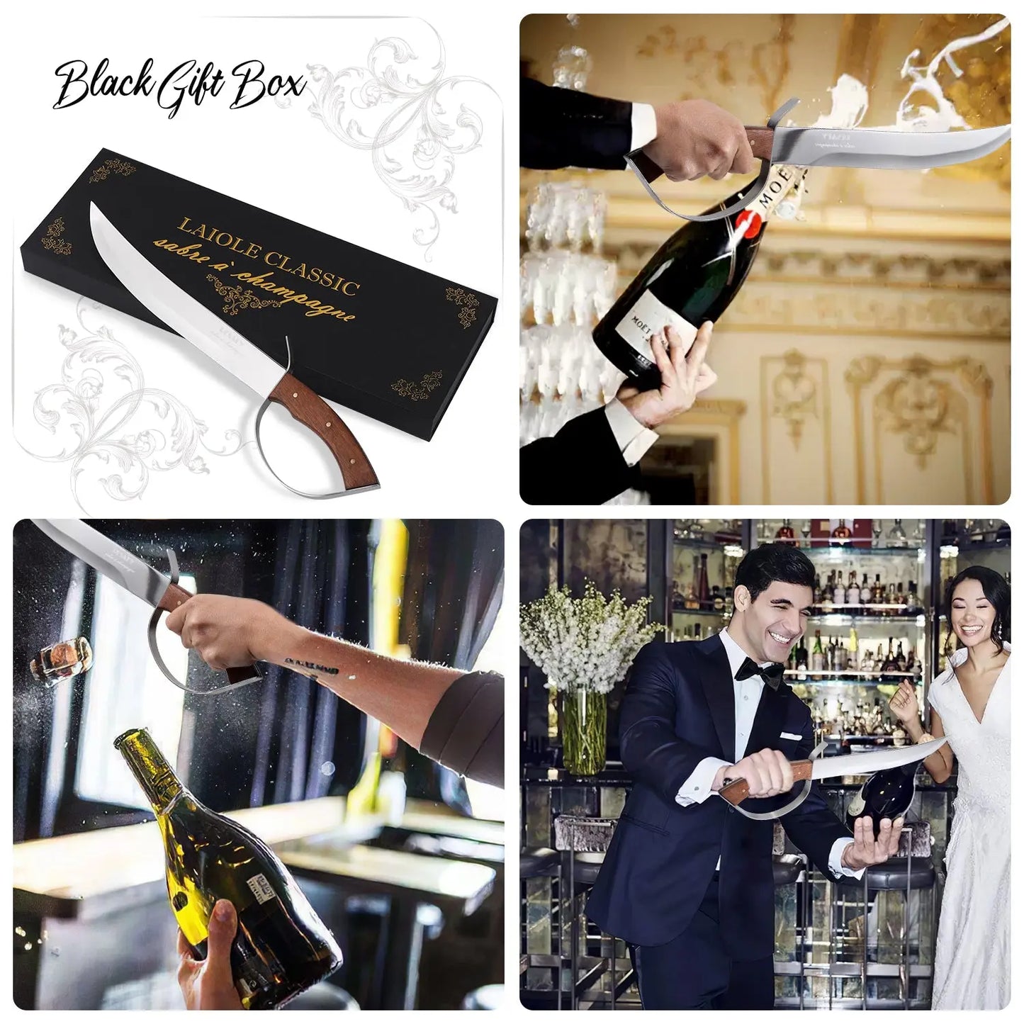 Resafy Champagne Saber Sparkling Wine Opener With Gift Box C2