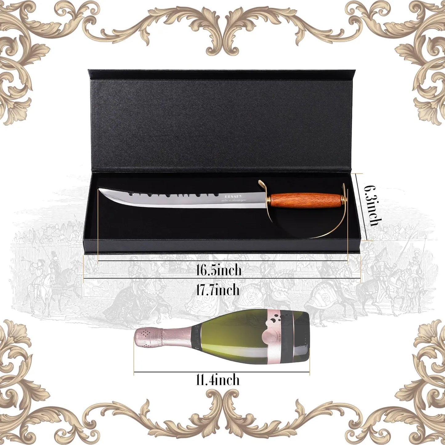 Resafy Champagne Saber Sparkling Wine Opener With Gift Box C1