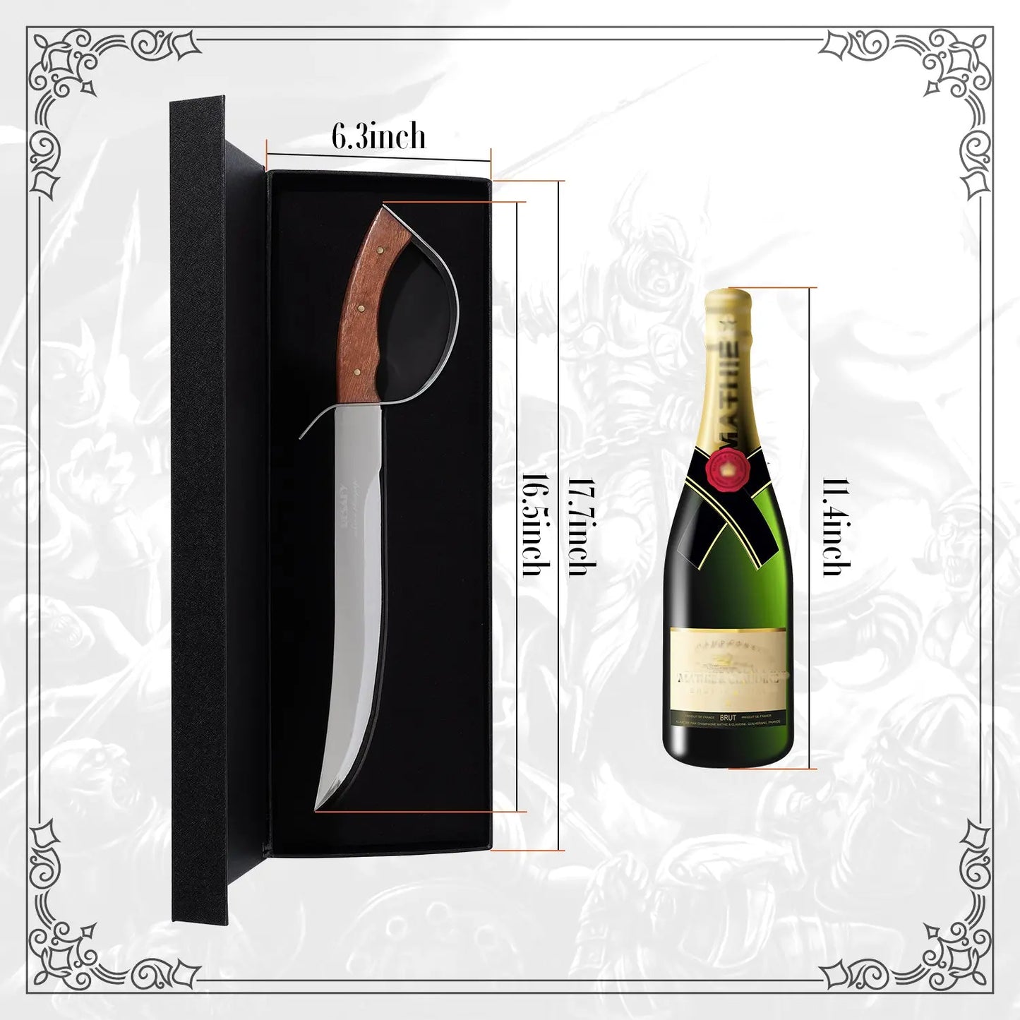 Resafy Champagne Saber Sparkling Wine Opener With Gift Box C2