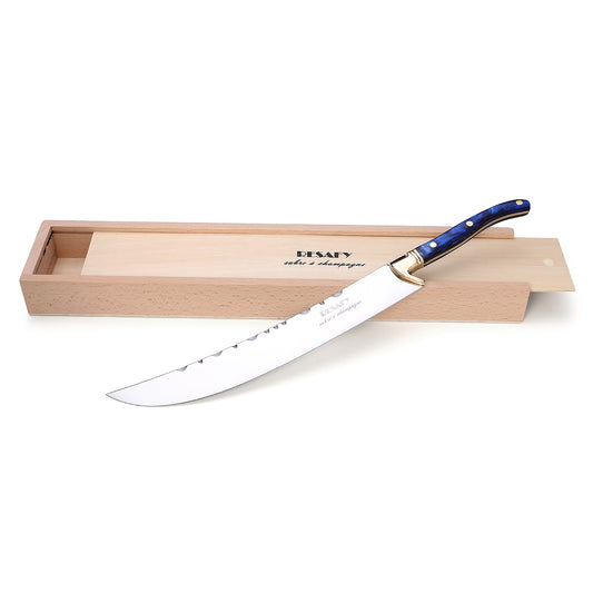 Resafy Champagne Saber With Wooden Box Blue